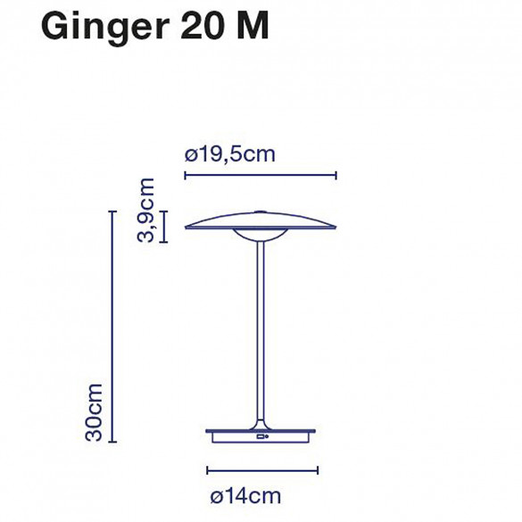 Marset Ginger 20 M LED-Tischleuchte mit Akku