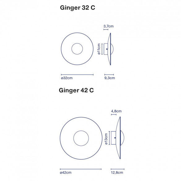 Marset Ginger 32/42 C LED-Wandleuchte