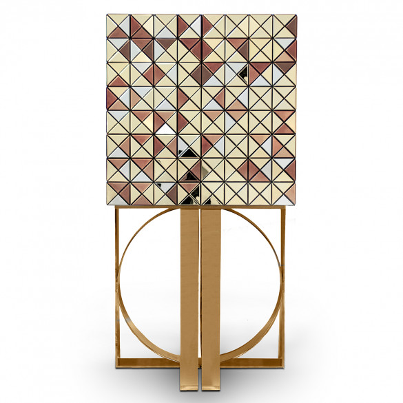 BOCA DO LOBO Pixel Cabinet Triangle Anodized - Limitierte Edition
