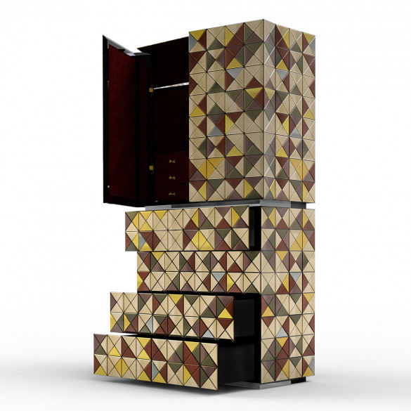 BOCA DO LOBO Pixel Anodized Cabinet - Limitierte Edition