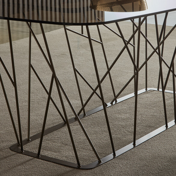 Marelli TWIG Esstisch mit Glasplatte 310x120 cm