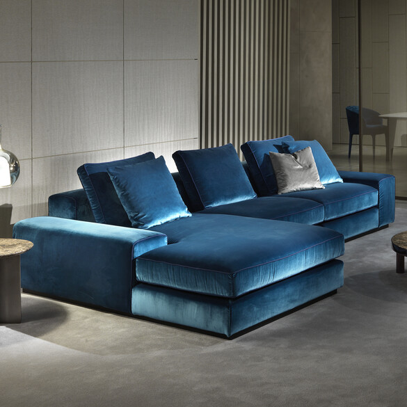 Marelli ALEXANDER Designer Sofa mit Chaiselongue 330 cm