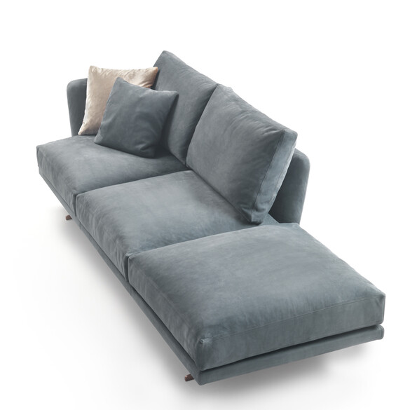 Marelli CLIPPER Designer Sofa 252 cm, 2-Sitzer mit Hocker