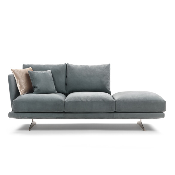 Marelli CLIPPER Designer Sofa 252 cm, 2-Sitzer mit Hocker
