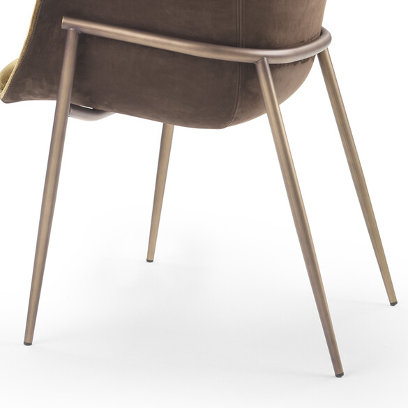 Marelli CHIA Designer Stuhl mit 4-Bein Metallgestell