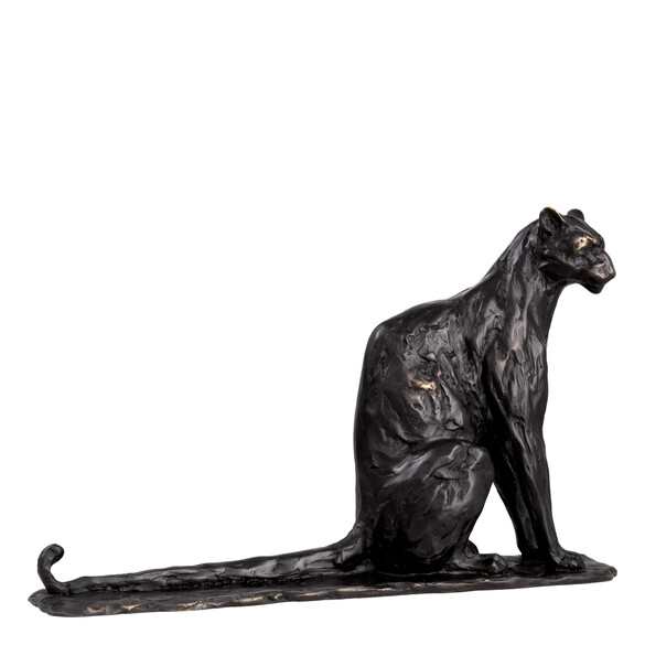 EICHHOLTZ Sitting Panther Skulptur, Bronze patiniert