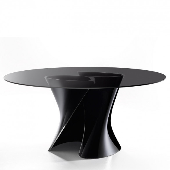 MDF Italia S TABLE Tisch mit Glasplatte rauchfarbend